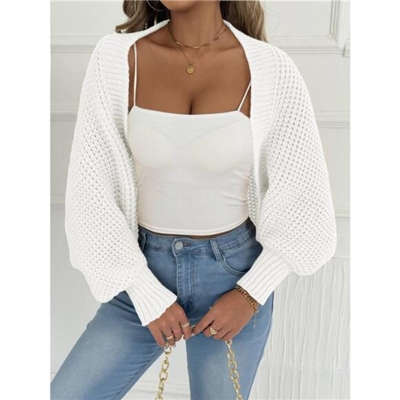 Open Front Batwing Sleeve Cardigan - Picture 6 of 15